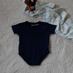 Cuddle Towne Vintage Babies 100% Cotton Dark Blue Bodysuit Size 18M